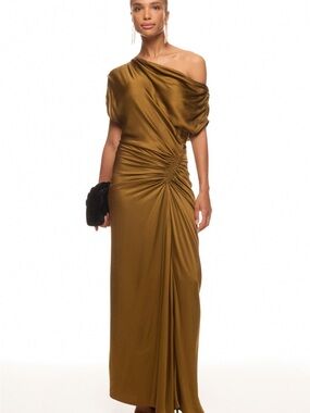 hutch stretch satin one shoulder maxi dress Hutch | Dresses | Hutch Stretch Satin Oneshoulder Maxi Dress
